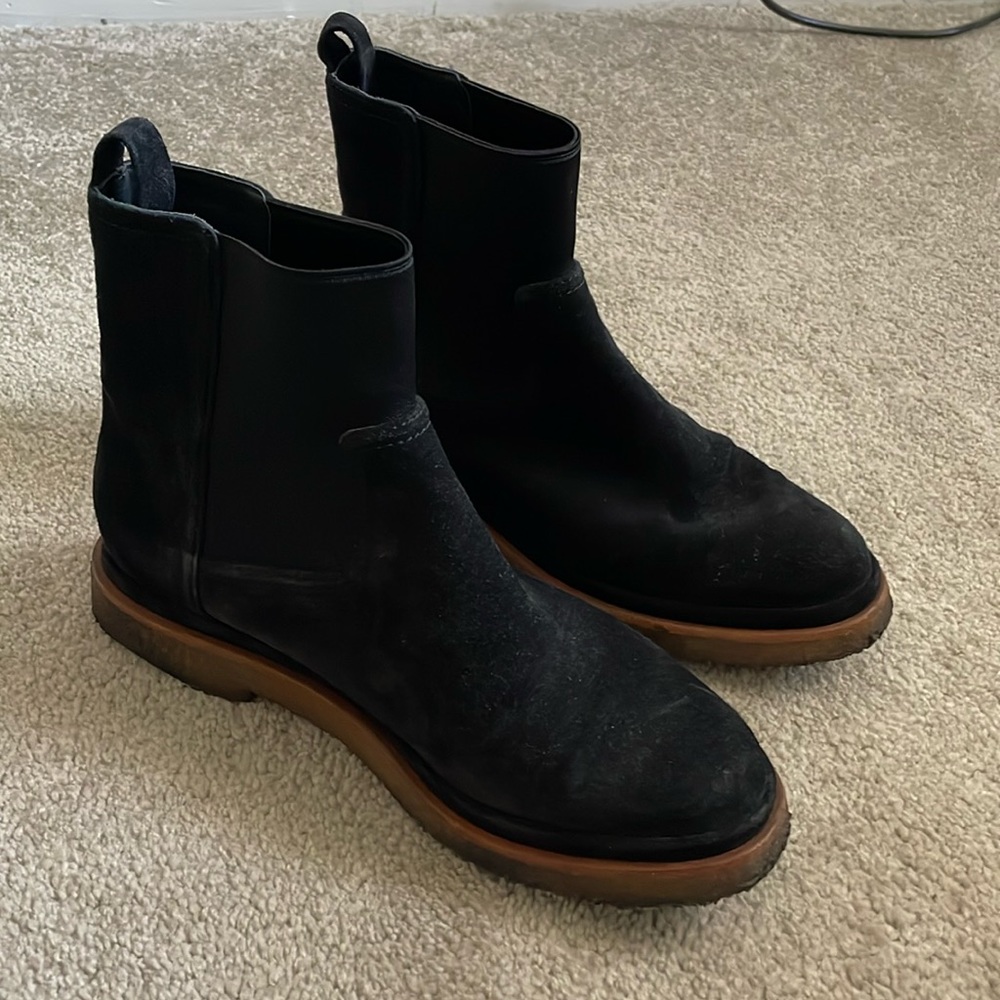 Vince Black suede Chelsea boots, size 7.5